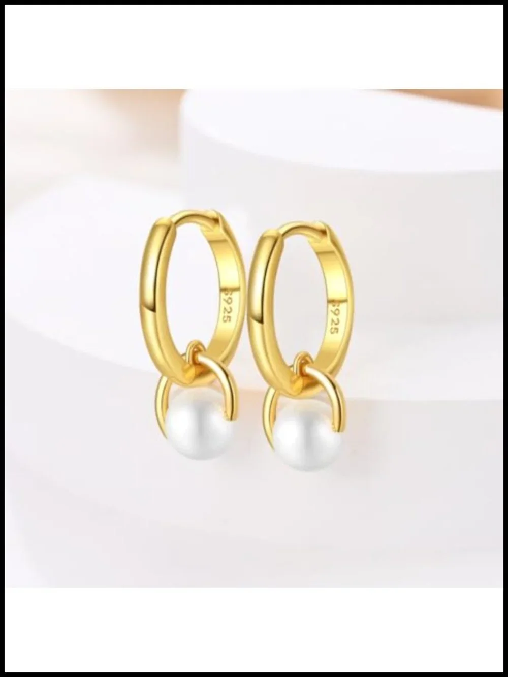 925 Sterling Silver Huggie Hoop Earrings with Cubic Zirconia for Women